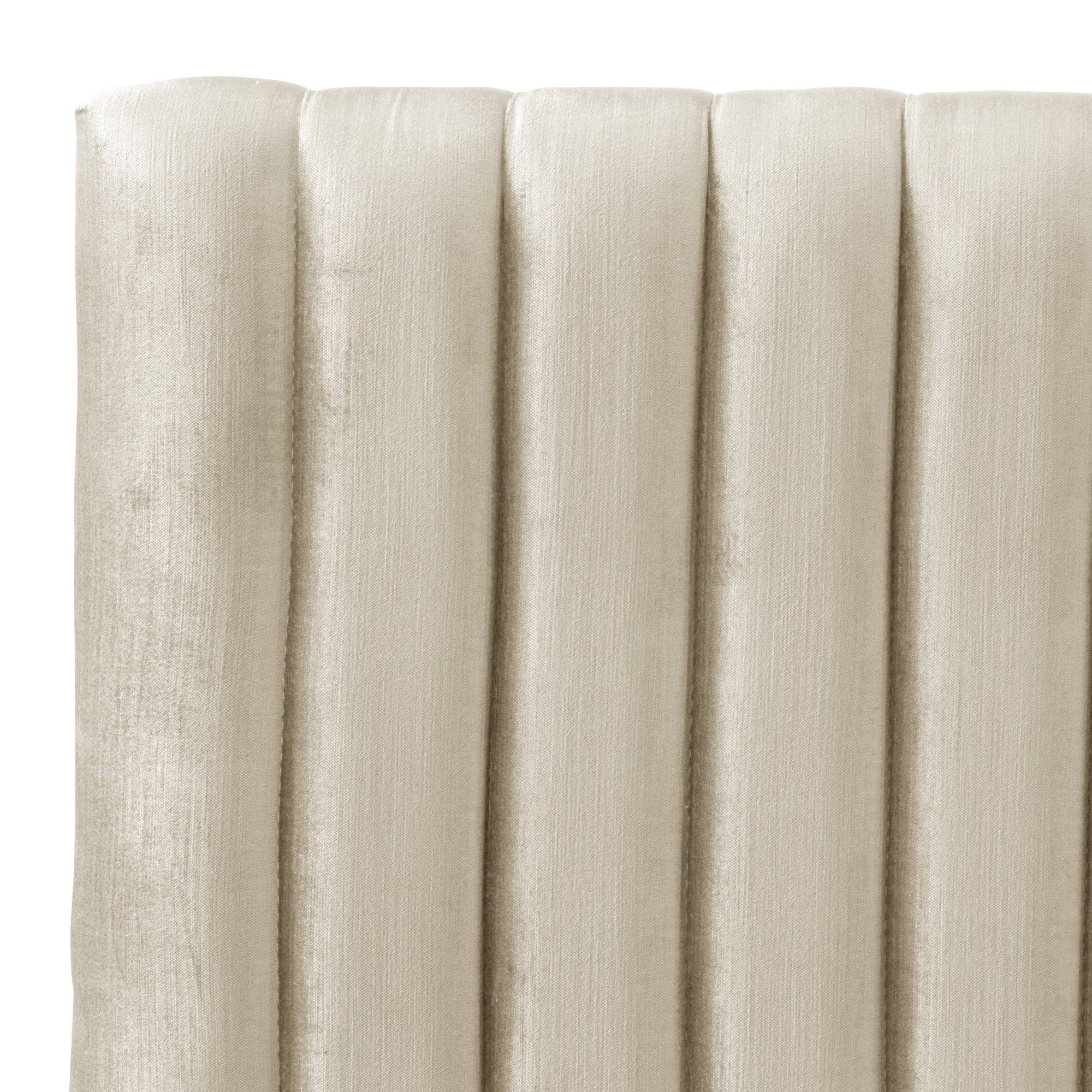 Queen Velvet Channel Headboard Cream Velvet - Opalhouse