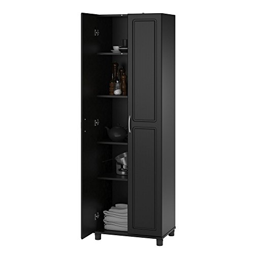SystemBuild Evolution Kendall 24" Engineered Wood Utility Storage Cabinet Black