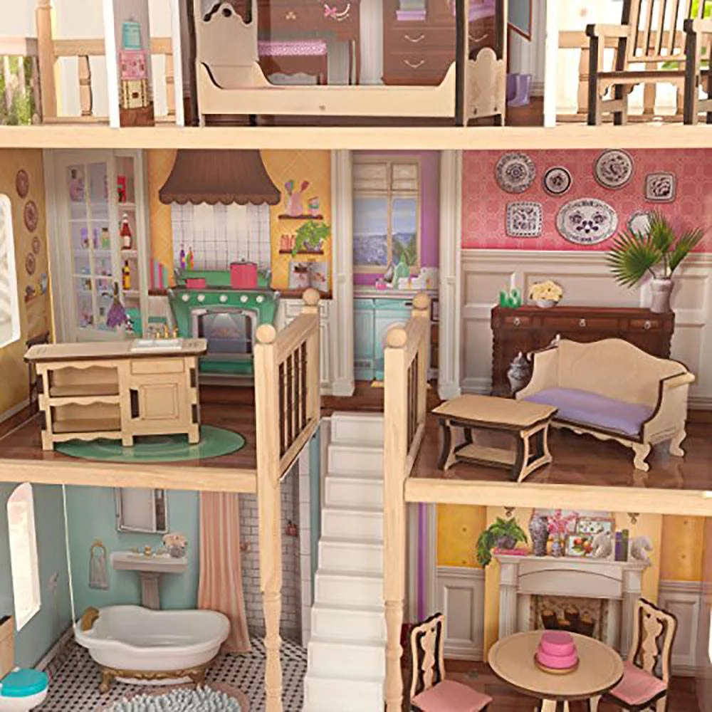 KidKraft Charlotte Classic Wooden Dollhouse with 14 Accessories