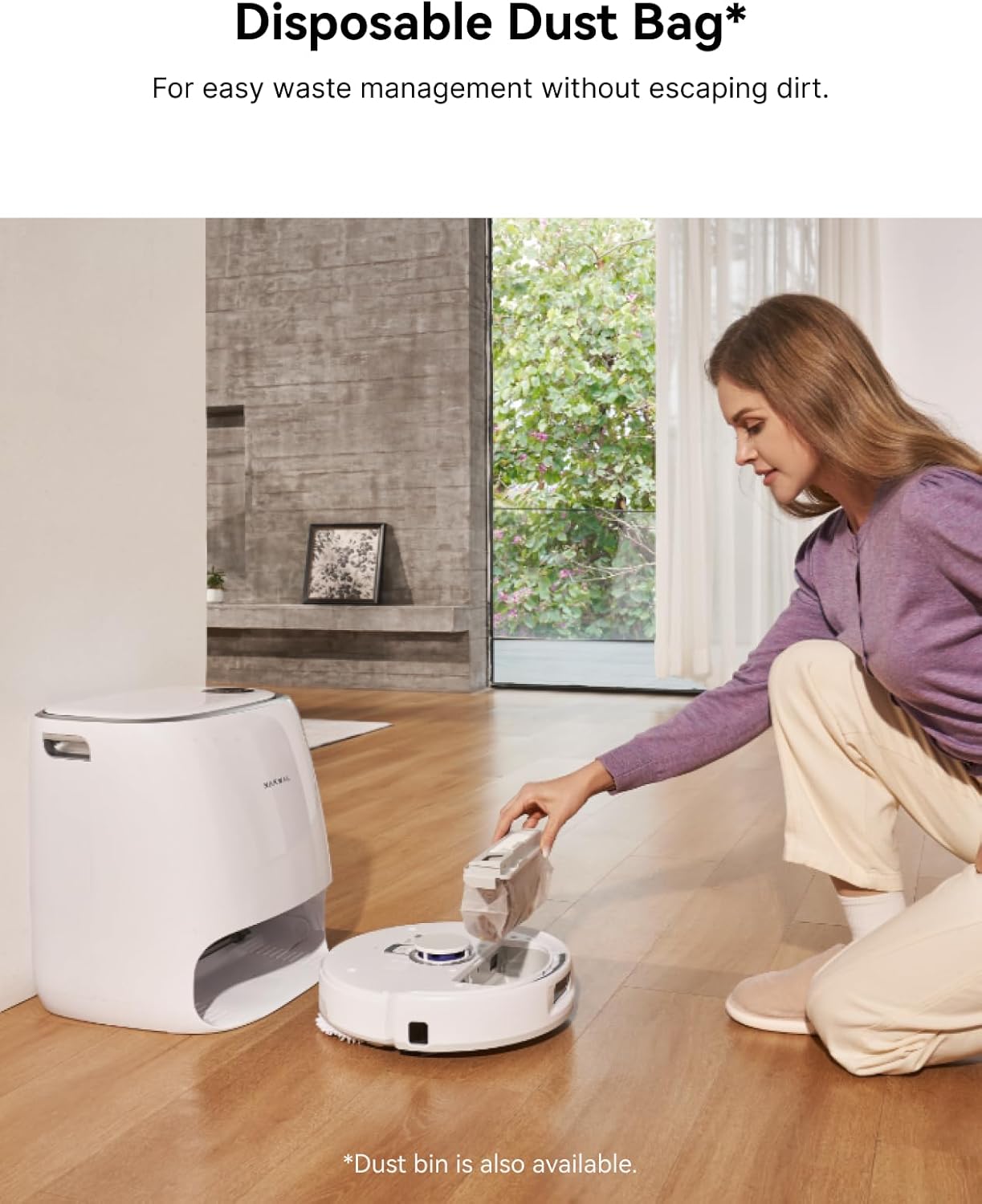 NARWAL Freo X Ultra Robot Vacuum and Mop Combo with 3*Disposable Dust Bags. 8200 Pa, Auto Mop Drying/Washing, Zero-Tangling, DirtSense™