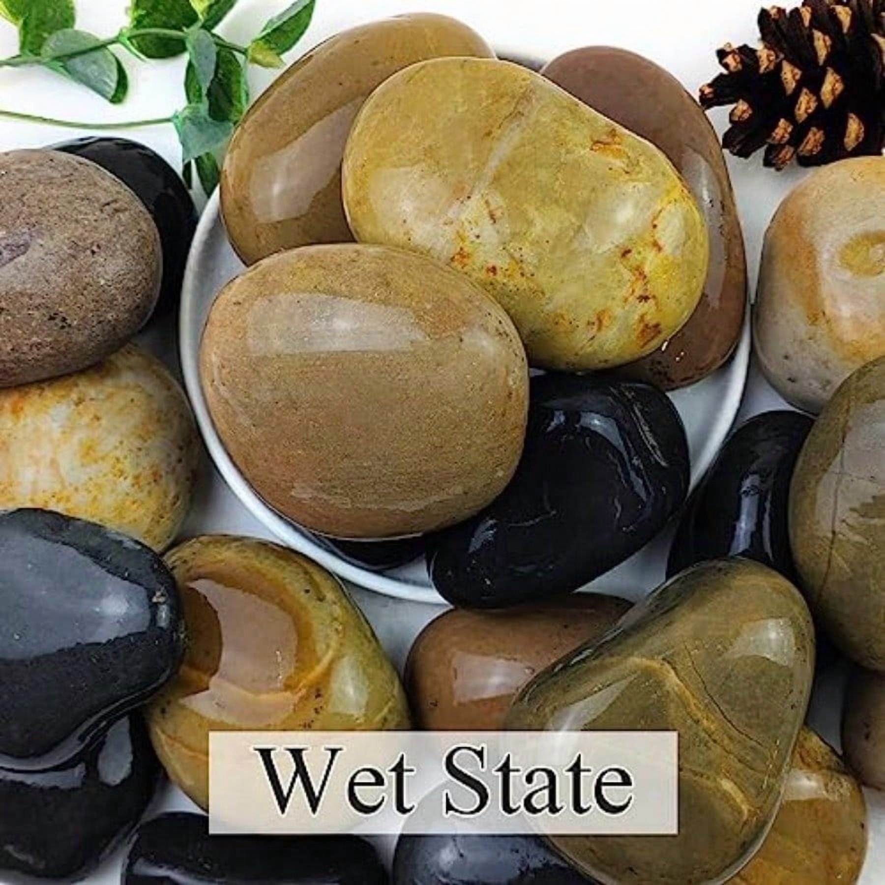 40lbs Natural River Rocks 3-4 Premium Pebbles for Garden and Landscape Design Hand-Picked Smooth Stones for Fish Tank Flower Pots Indoor Water