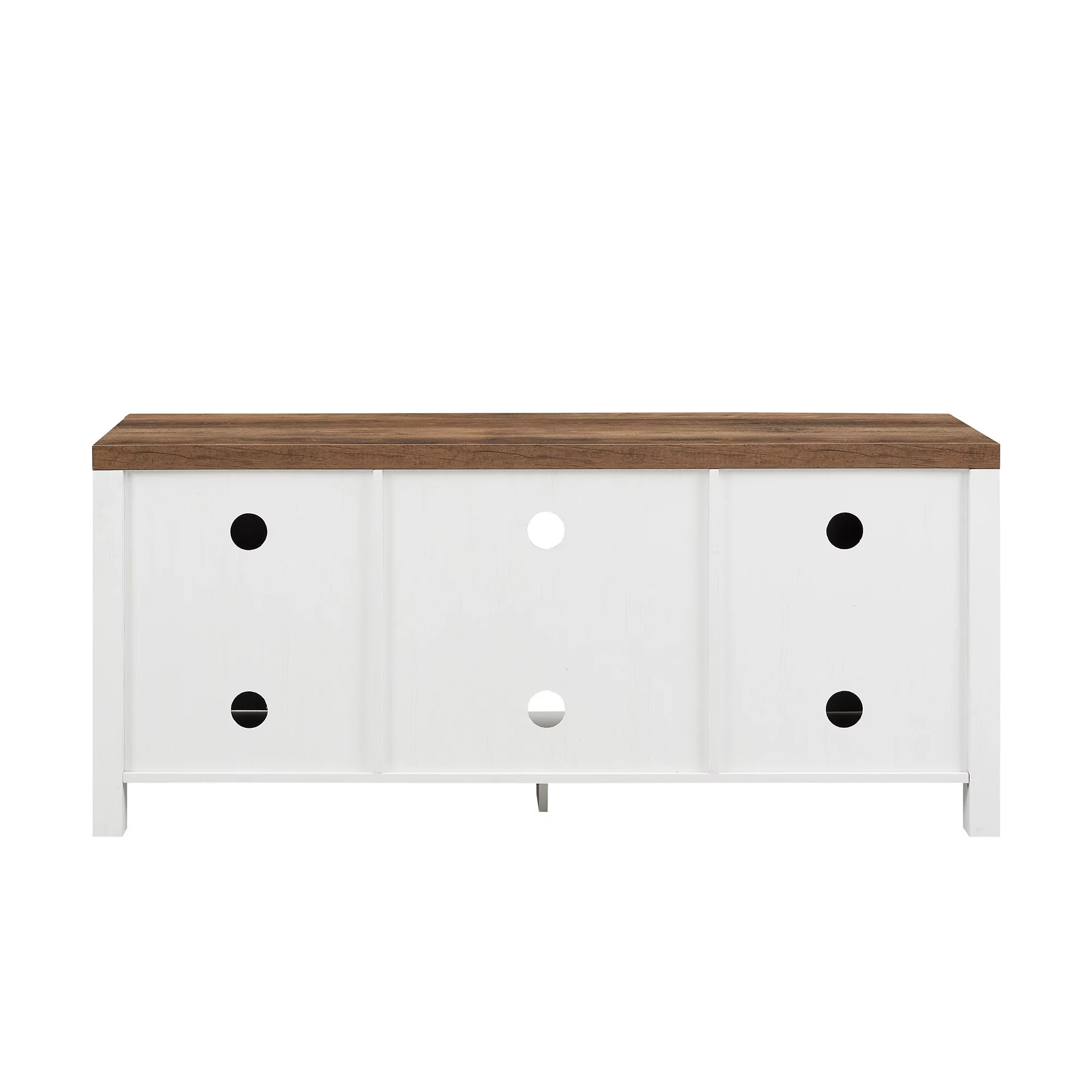 Walker Edison Modern Farmhouse Barn Door TV Stand for TVs up to 65, Grey Wash