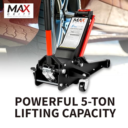 3-Ton (6600lbs) Low-Profile Dual Pistons Heavy-Duty Steel Racing Floor Jack with Quick Lift Hydraulic Pump