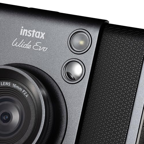 INSTAX Wide EVO 2-in-1 Instant Film Camera and Printer, Rear LCD Screen, 10 Lens and 10 Film Filters, Wide-Angle Lens Function