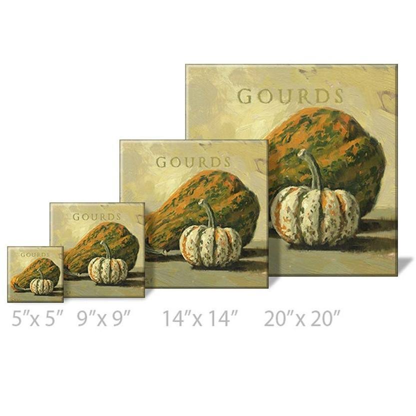 Sullivans Darren Gygi Gourds Canvas, Museum Quality Giclee Print, Gallery Wrapped, Handcrafted in USA 14x22W Orange