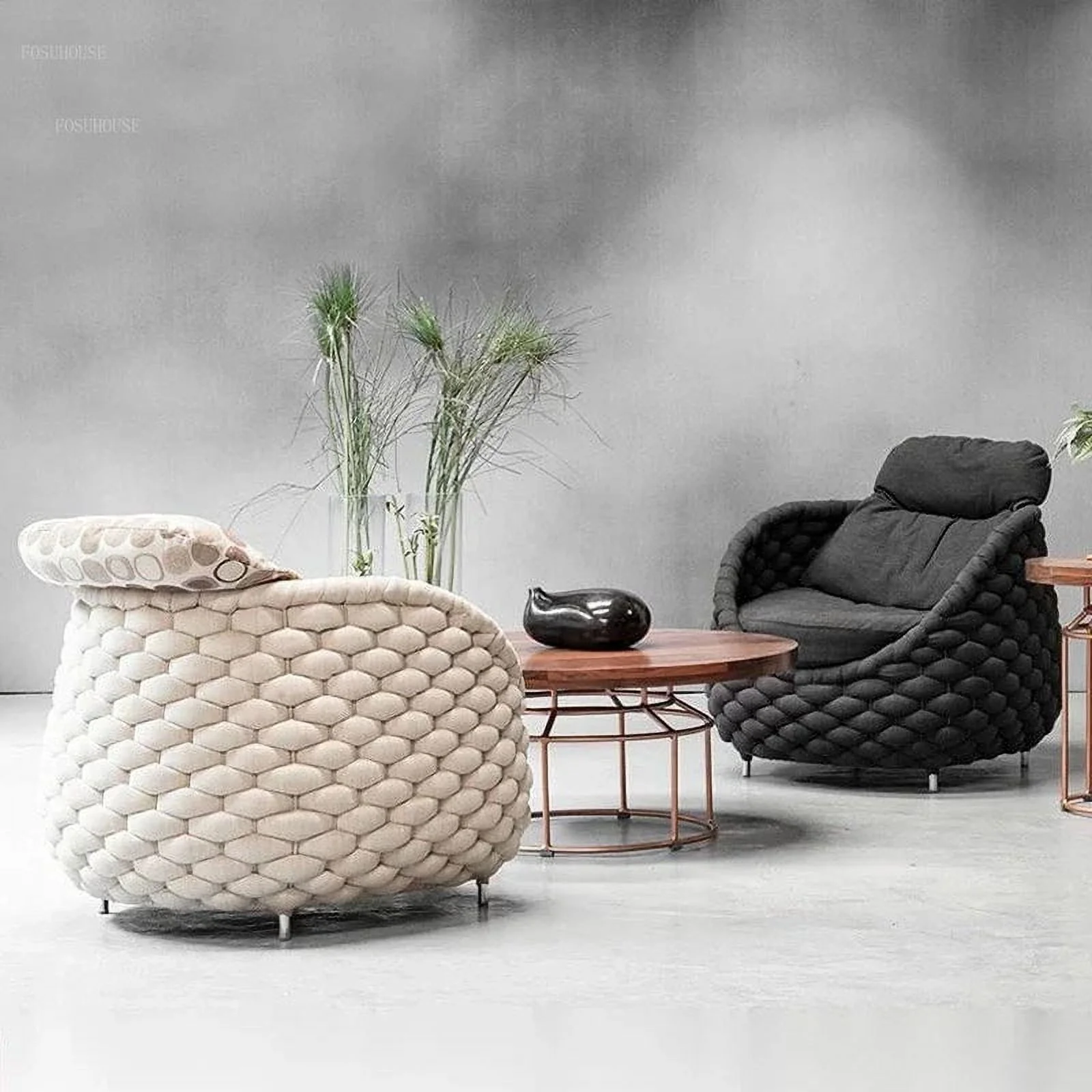Rattan Luxury Chair Throne Relax Leisure Backrest Sofa Design Chair Living Room Coffee Office Sillas Comedor Outdoor Furniture