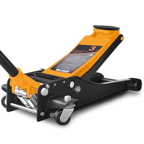Auto Dynasty 4 Ton Low Profile Floor Jack, Heavy Duty Steel Hydraulic Car Jack with Dual Pistons Quick Lift Pump, Hydraulic Racing Floor Jack