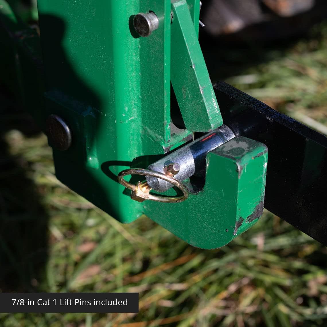 Titan Attachments Black Category 1, 3 Point Attachment, 39 Hay Spear and Stabilizers