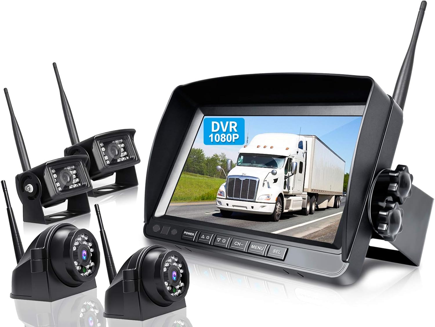 ZEROXCLUB 9‘’ Wireless Backup Camera System for RV Truck Trailer Camper