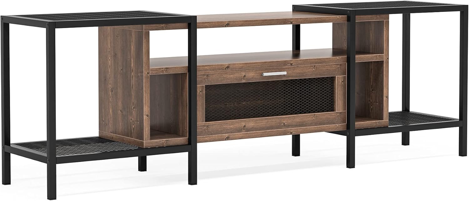 Tribesigns 75 Inch TV Stand for TVs Up to 85 inch, Console Table Entertainment Center with Storage Cabient and Shelves for Living Room