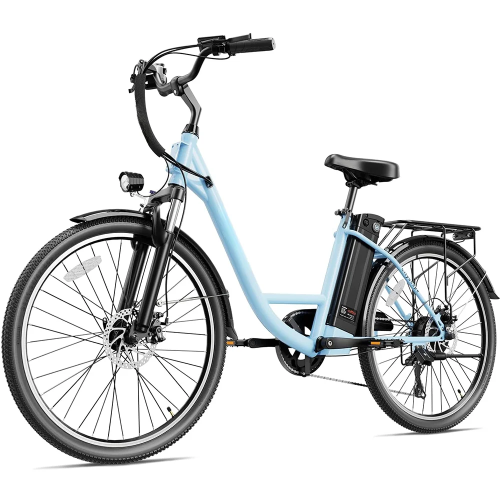 Yoloway Cityscape Electric Bike for Adults, 350W Electric Bike with 36V 10Ah Removable Battery