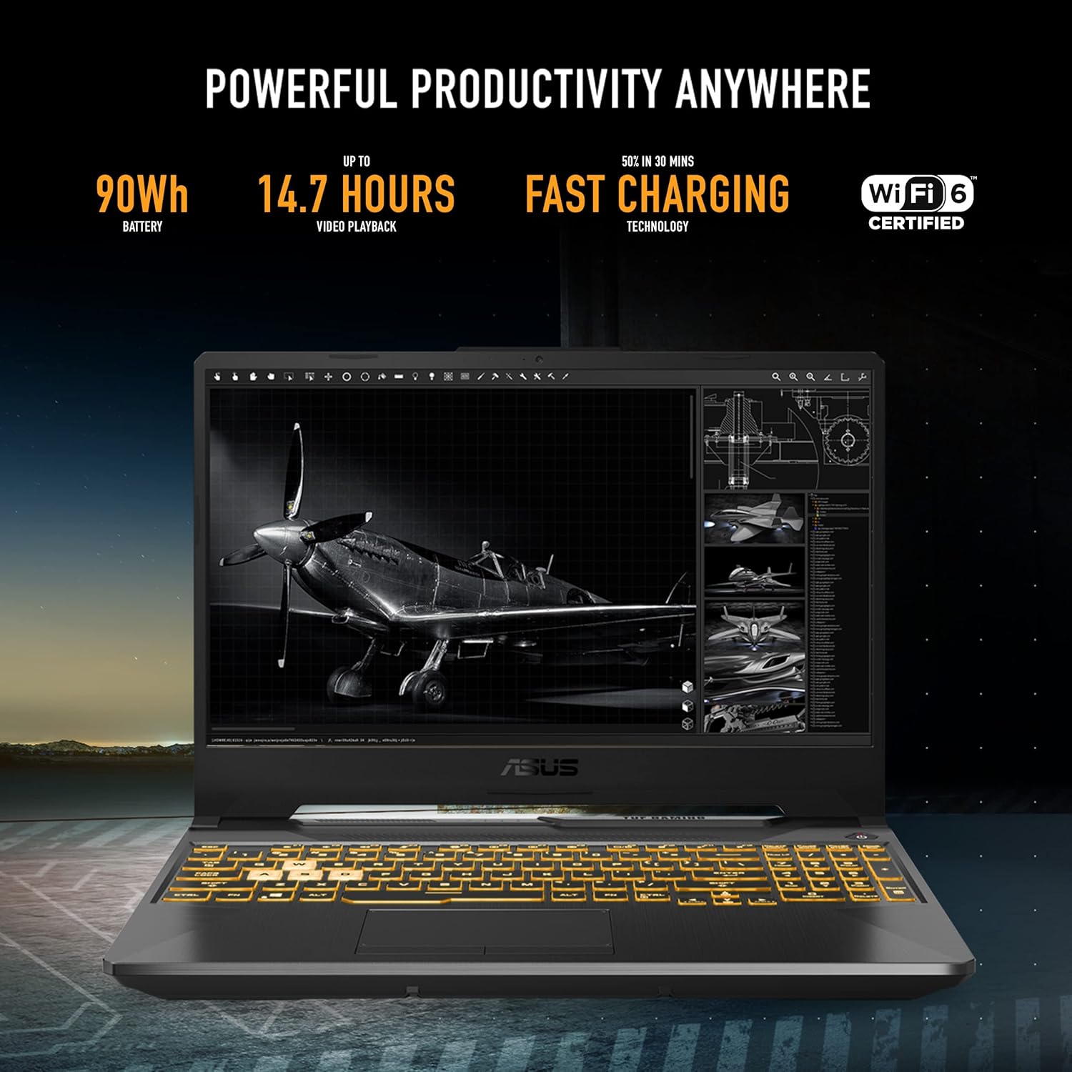 ASUS TUF Gaming F15 15.6-inch 144Hz Gaming Laptop, Intel Core i5-10300H, GeForce GTX 1650, 8GB DDR4 RAM, 512GB PCIe SSD, Wi-Fi 6, Windows 11 Home
