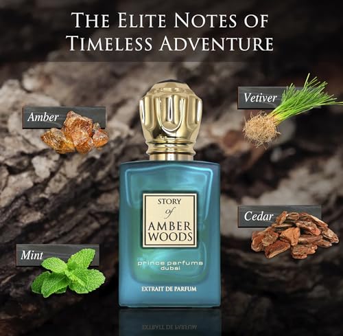 Prince Parfums Dubai - Story of Bois De Guaiac For Men - 3.4 Ounces - Extrait de Parfum - Exquisite Luxury Fragrance Exotic Woods, Amber