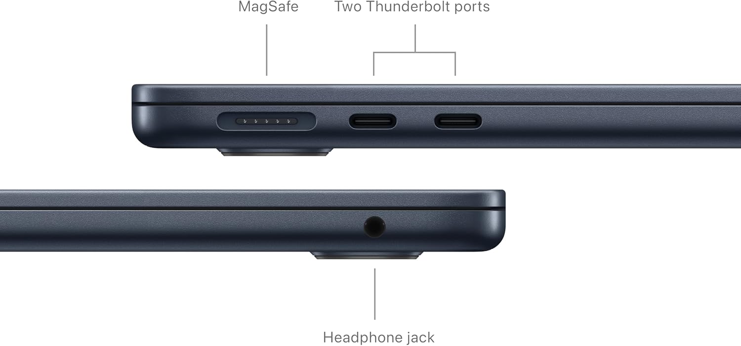 Apple 2024 MacBook Air 13-inch Laptop with M3 chip, 16GB Unified Memory, 256GB SSD Storage, Midnight - Z1BC0015S