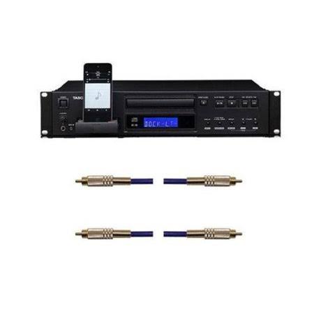 Tascam CD-200i Rackmountable CD Player with iPod Dock for iPod Music Player, 1/4x22 Stereo Headphone Output, Wireless 55-Key Rem