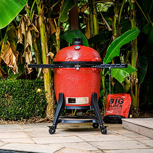 Kamado Joe Big Joe Series II 24-inch Ceramic Charcoal Grill and Smoker with Cart, Side Shelves
