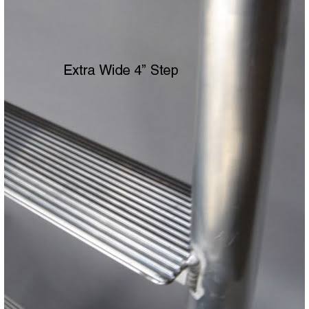 International Dock Wide-Step Stationary Dock Ladder, 4-Step