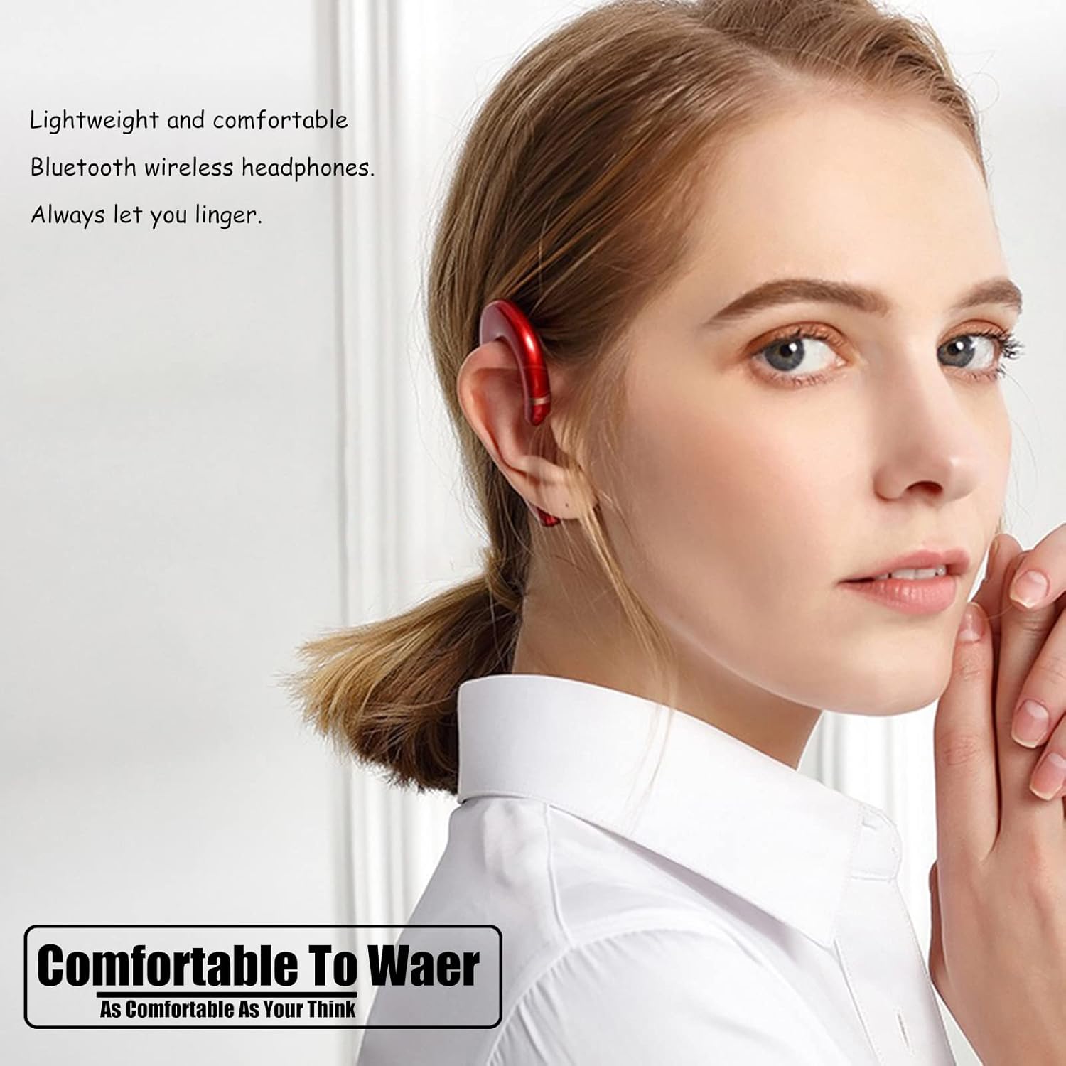 Air Conduction Headphones Open Ear Headphones Wireless Headphones Bluetooth Earphones Wireless Noise Cancelling with Microphone