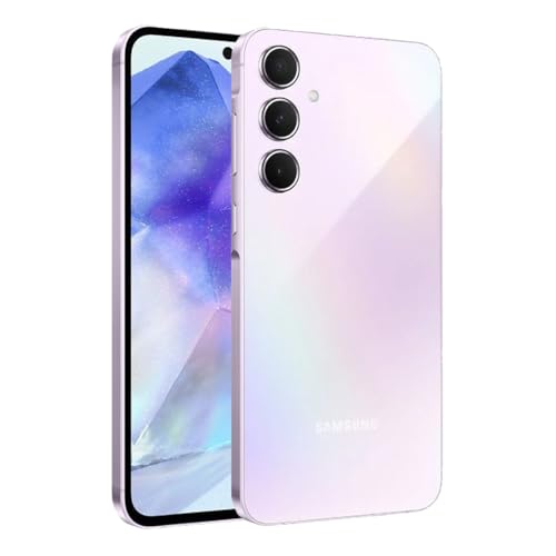 Samsung Galaxy A55 5G A556E 128GB Dual-SIM GSM Unlocked Android Smartphone (Latin Variant/US Compatible LTE) - Awesome Lilac