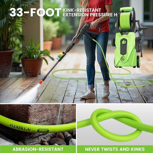 Electric Pressure Washer 5000 PSI 4.0 GPM Power Washers Electric Powered with 33ft Hose, 4 Nozzle and Foam Cannon