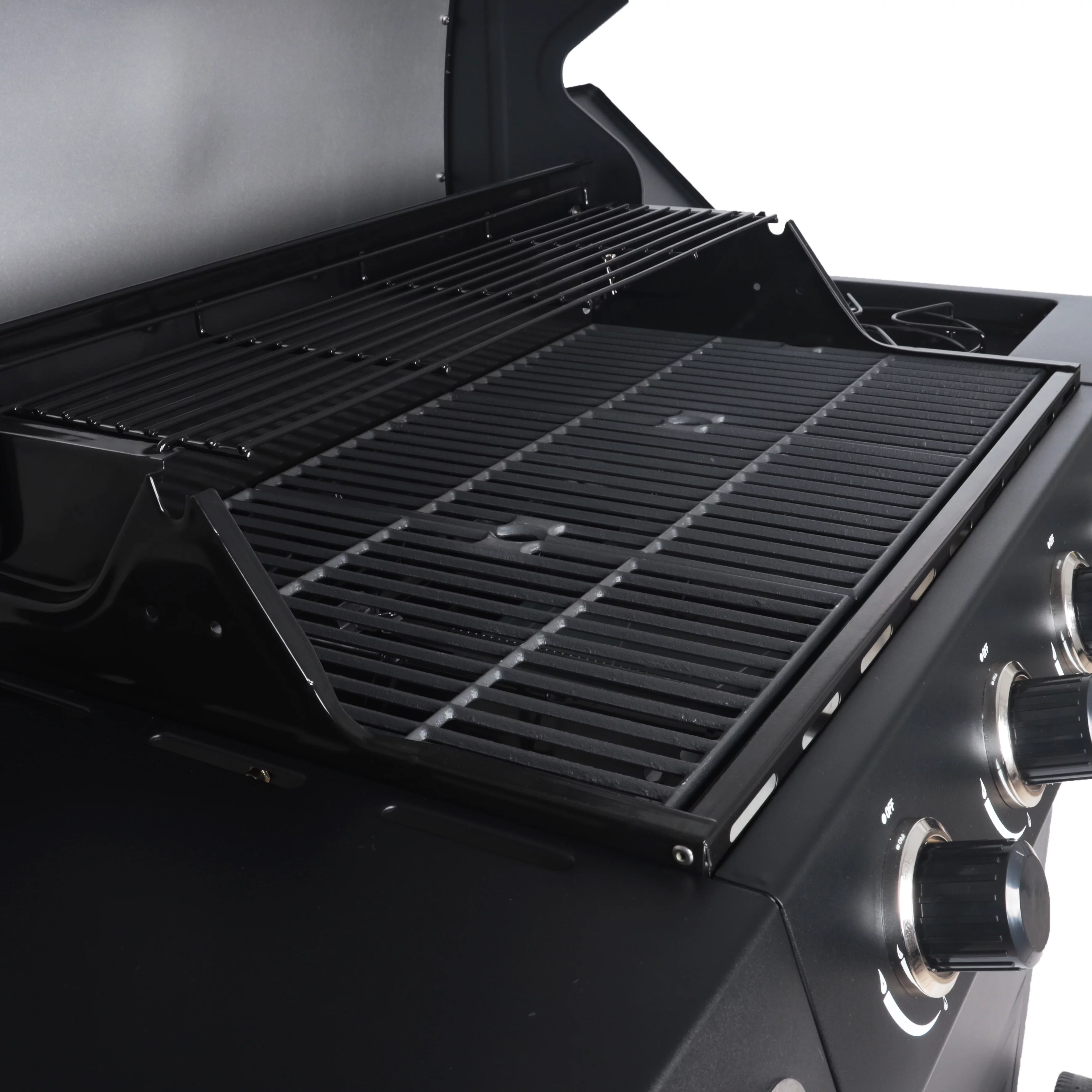 RevoAce 4-Burner Propane Gas Grill with Side Burner, Stainless Steel & Black