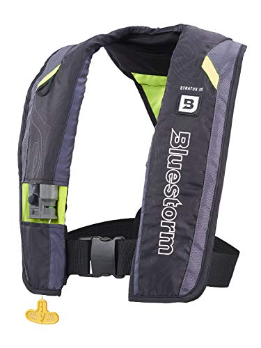 BLUESTORM Stratus 35 Inflatable Life Jacket PFD for Adults | US Coast Guard (USCG) Approved Automatic Self Inflating Life Vest Preserver with Manual