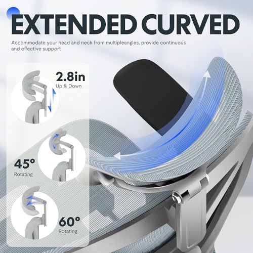 FLEXISPOT ErgoX Premium Ergonomic Office Chair with Footrest- Adjustable 3D Armrests, Dynamic Lumbar Support, Recline & Tilt Function, Mesh Seat