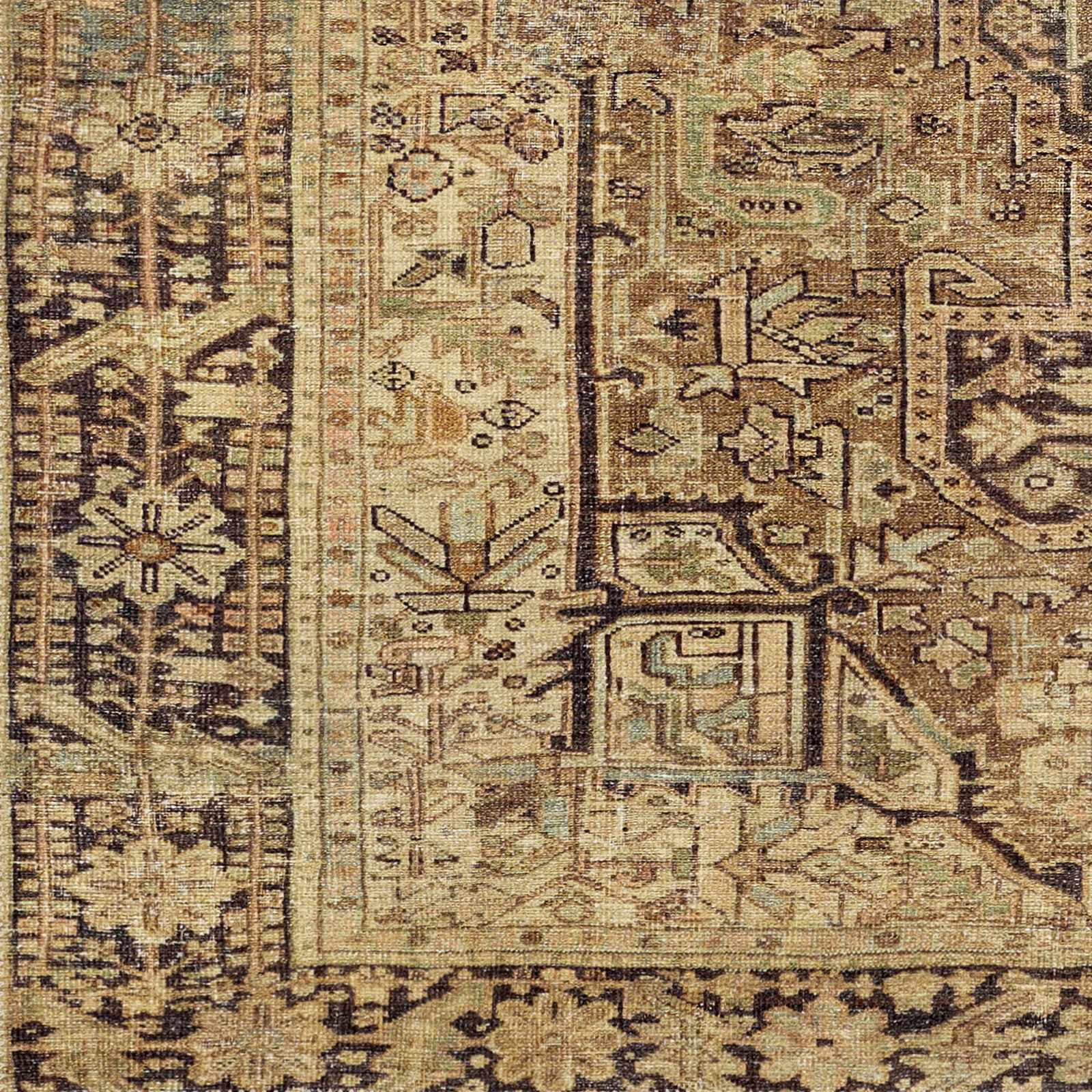 Hauteloom Buliran Living Room, Bedroom Machine Washable Area Rug - Traditional - Brown, Green - 7'10" x 10'2"