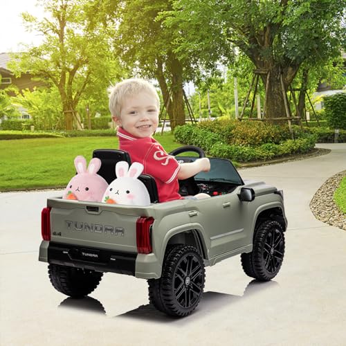 IDEALHOUSE Electric Car for Kids, 12v Ride on Truck Car, Ride-on Toys for Boys/Girls, Off-Road Kids Pickup Car with Remote Control, Spring Suspension