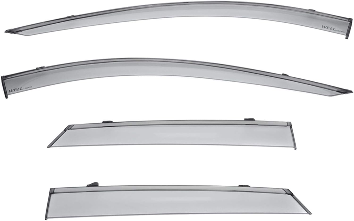 WELLvisors For 2017-2022 Cadillac XT5 SUV Window Visors with Black Trim Guards