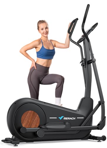Merach Elliptical Machine, Elliptical Exercise Machine for Home with Hyper-Quiet Magnetic Drive System