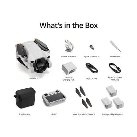 Mini 3 Drone Fly More Combo with RC Remote Controller Bundle with 64GB microSD Card, Corel PC Software Kit, Foldable Landing Pad - Radiant Selections