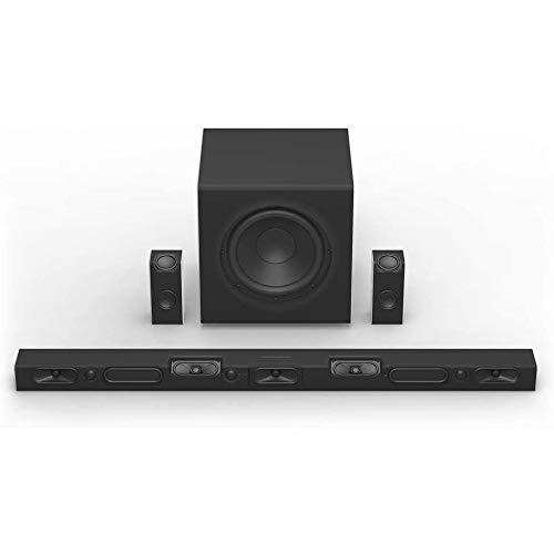 VIZIO 5.1.4 Premium Sound Bar with Dolby Atmos, DTS Virtual:X, Wireless Subwoofer, Rear Surround Speakers, Bluetooth, Voice Assistant Compatible