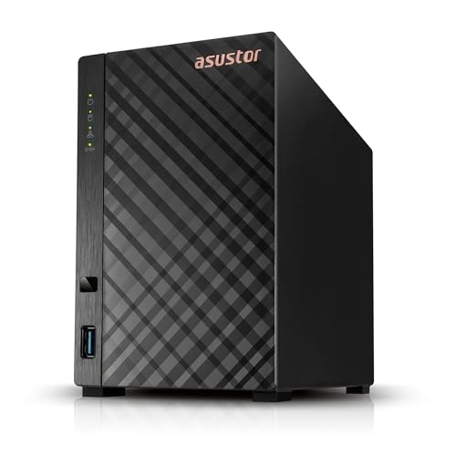 Asustor Drivestor 2 Lite AS1102TL, 2 Bay NAS Enclosure Network Storage, 1.7GHz Quad Core, 1GbE Port, 1GB RAM DDR4