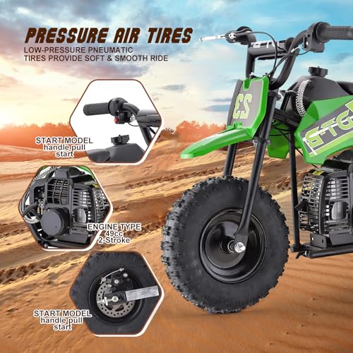Superrio 49CC 2-Stroke Gas Power Mini Dirt Bike Dirt Off Road Motorcycle (Red)
