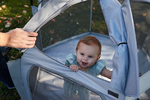 Safety 1st InstaPop Dome Play Yard, Compact design makes it easy to pop open and closed, High Street