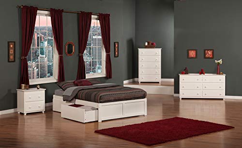 AFI Concord Platform Bed with Footboard & Storage Drawers