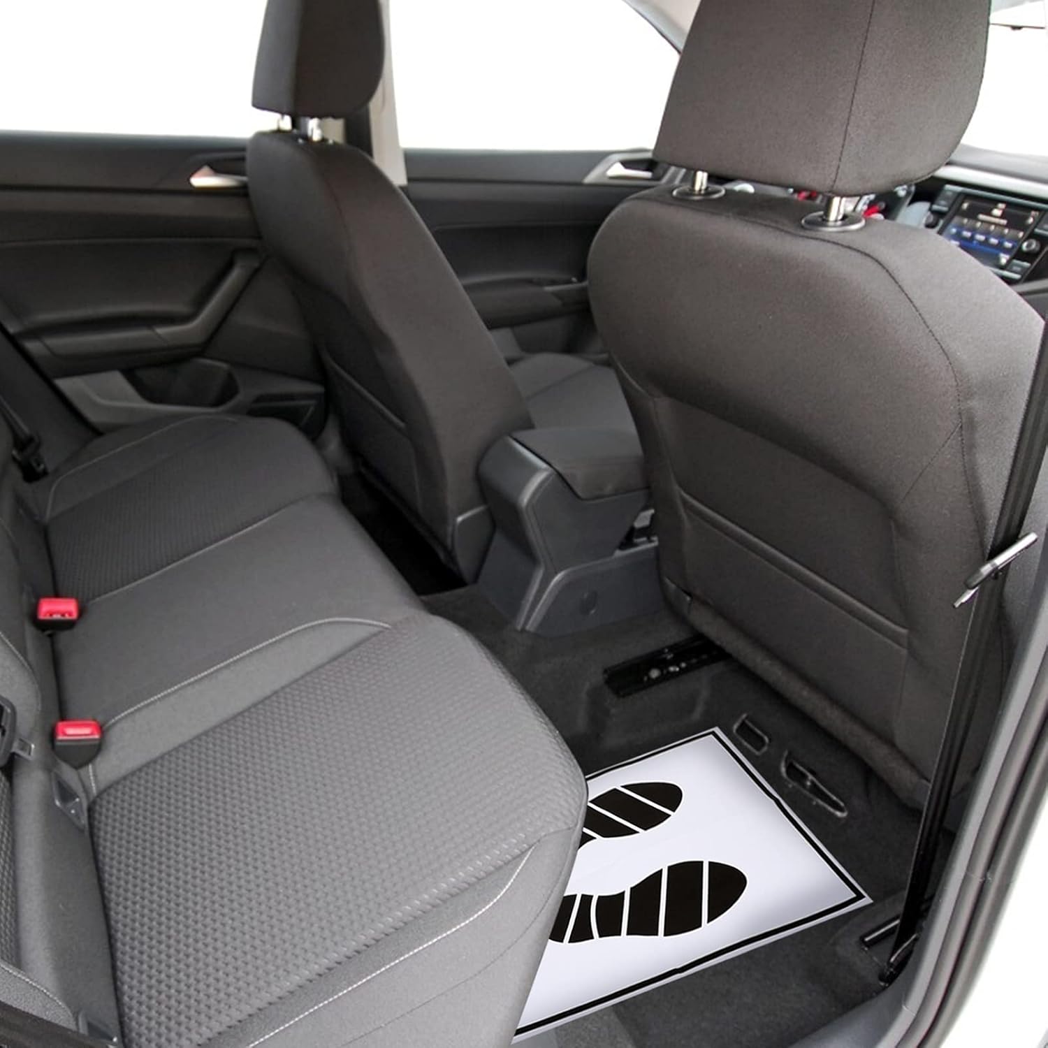 50Pcs Car Mat Paper, Floor Mats Dealership Paper Car Mats, Printed with Cute Footprint Paper Automotive for Auto Floor Protection Car Supplies