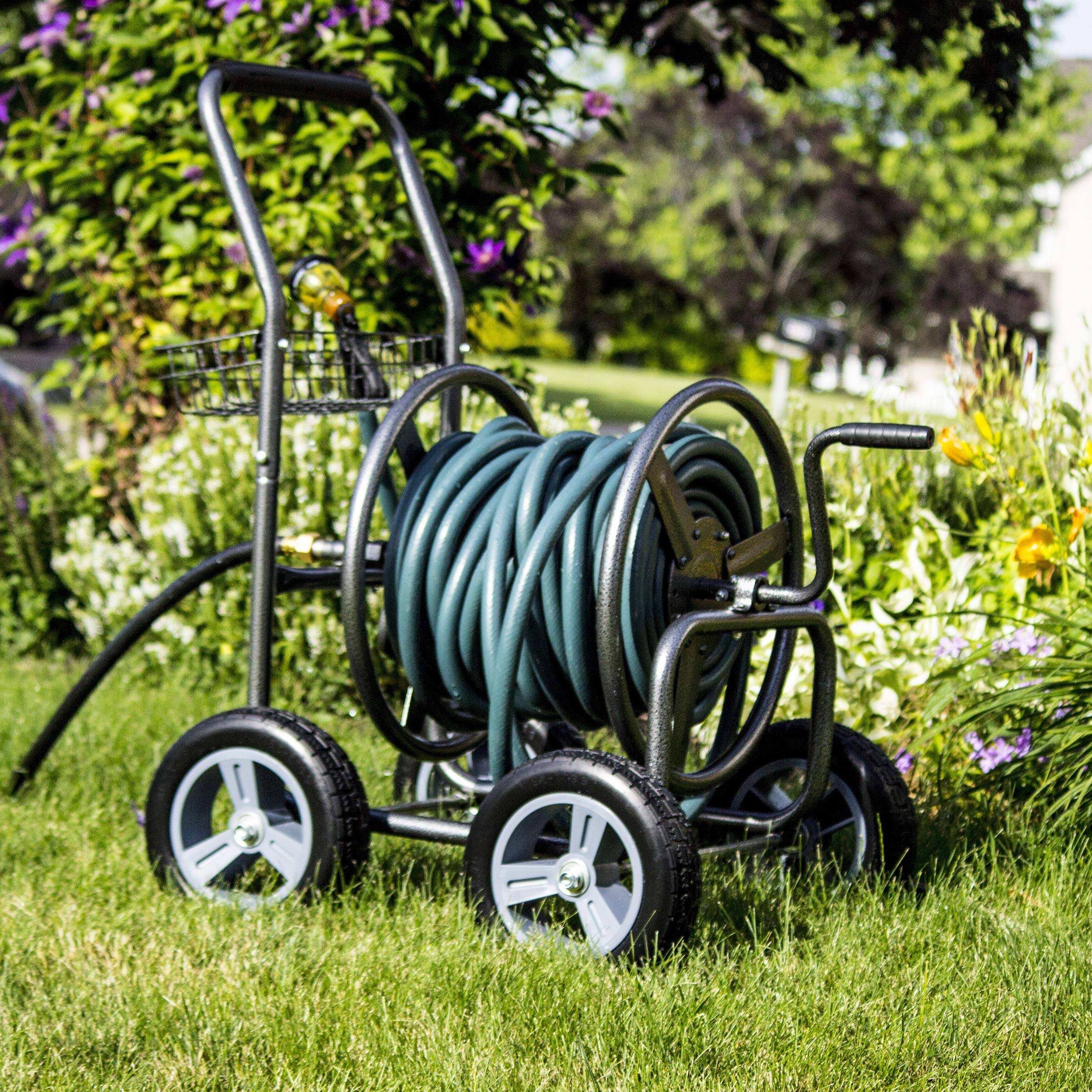 Metal Cart Hose Reel Backyard Expressions 78603986