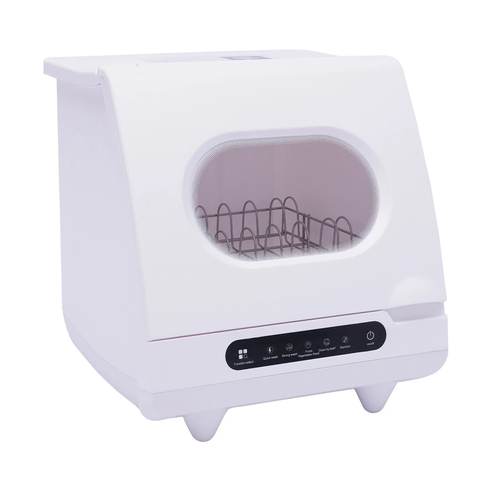 ZhdnBhnos Portable Countertop Dishwasher Compact Freestanding Dish Washing Machine 5 Cleaning Programs