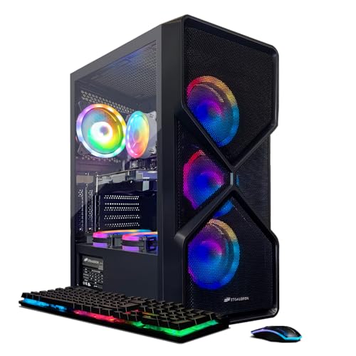 STGAubron Gaming PC Computer Desktop, GeForce RTX 2060 Super 8G, Intel Core I7 8th up to 4.1GHz, 16G DDR4, 1T SSD, WiFi 6 & BT 5.2, RGB Fan x6