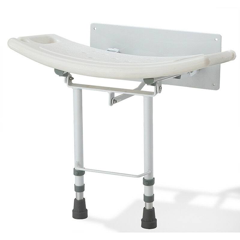 Elite Care ECSS05W Fold Down Wall Mounted Shower Seat with Legs