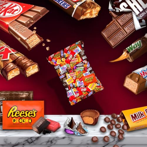 Bulk Chocolate Assortment Variety Pack - Chocolate Candy Variety Pack - 8 lb Bag of Mixed Bulk Chocolate, Milk Chocolate, Dark Chocolate