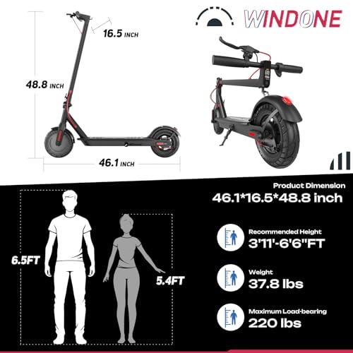 Electric Scooter for Adults – 19MPH, 17-Mile Range, 430W Peak Motor