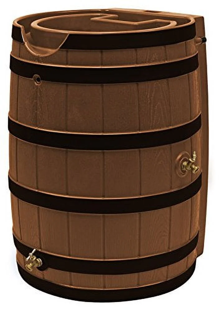 Good Ideas Rain Wizard 65 Gallon Rain Barrel with Darkened Ribs - Terra Cotta - Curated Treasures Market
