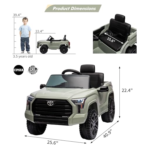 IDEALHOUSE Electric Car for Kids, 12v Ride on Truck Car, Ride-on Toys for Boys/Girls, Off-Road Kids Pickup Car with Remote Control, Spring Suspension