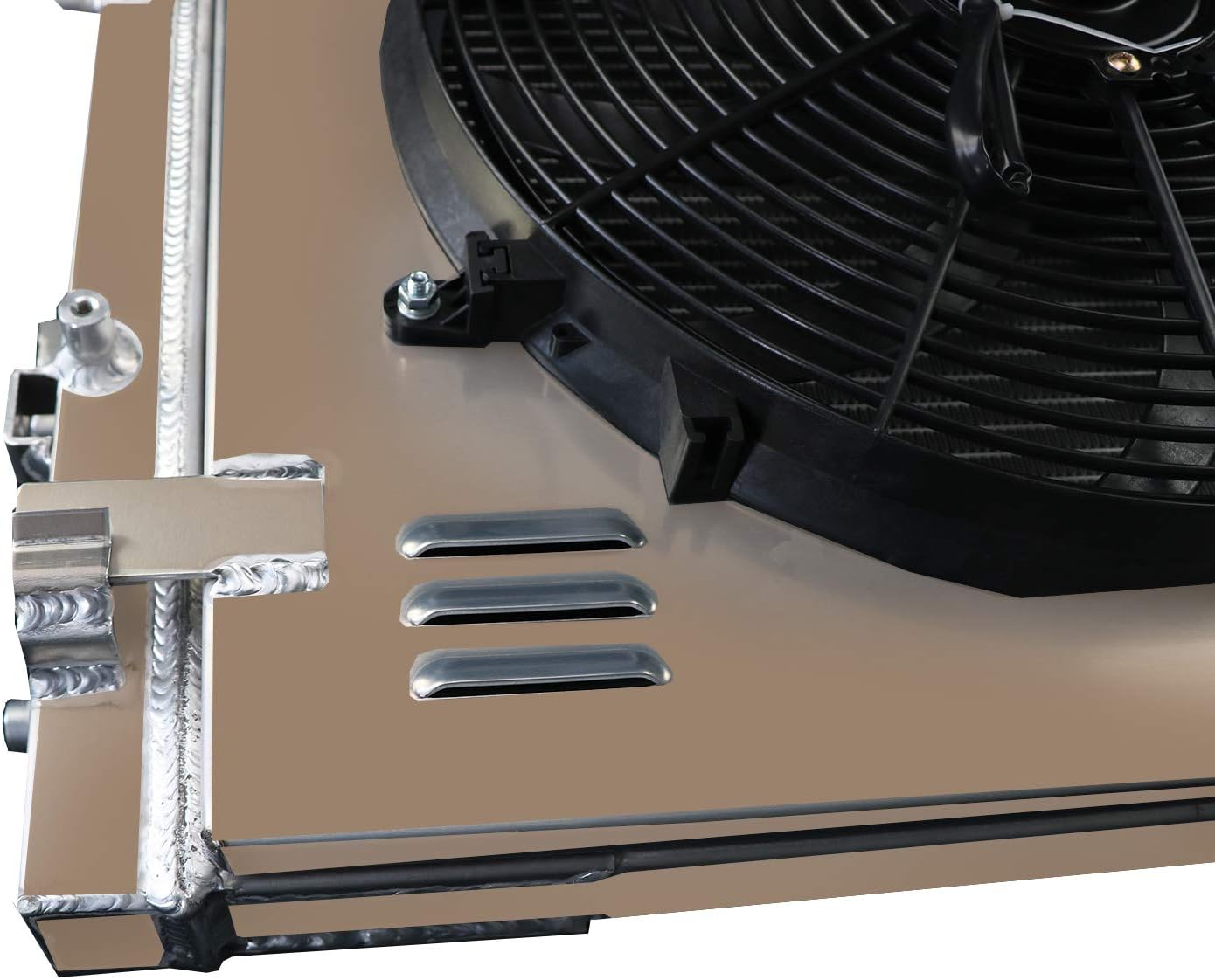 CoolingSnow All Aluminum Radiator Cooler for Jeep Wrangler JK 3.6L 3.8L V6 GAS 2007-2018 (Radiator Shroud Fan Relay Kits)