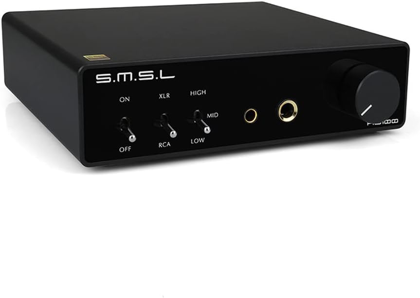 SMSL HO100 Balanced Headphone Amplifier 3000mW×3000mW RCA/XLR Input 6.35mm/4.4mm Balanced Headphone Output HiFi Home Audio Headphone Amp with Gain