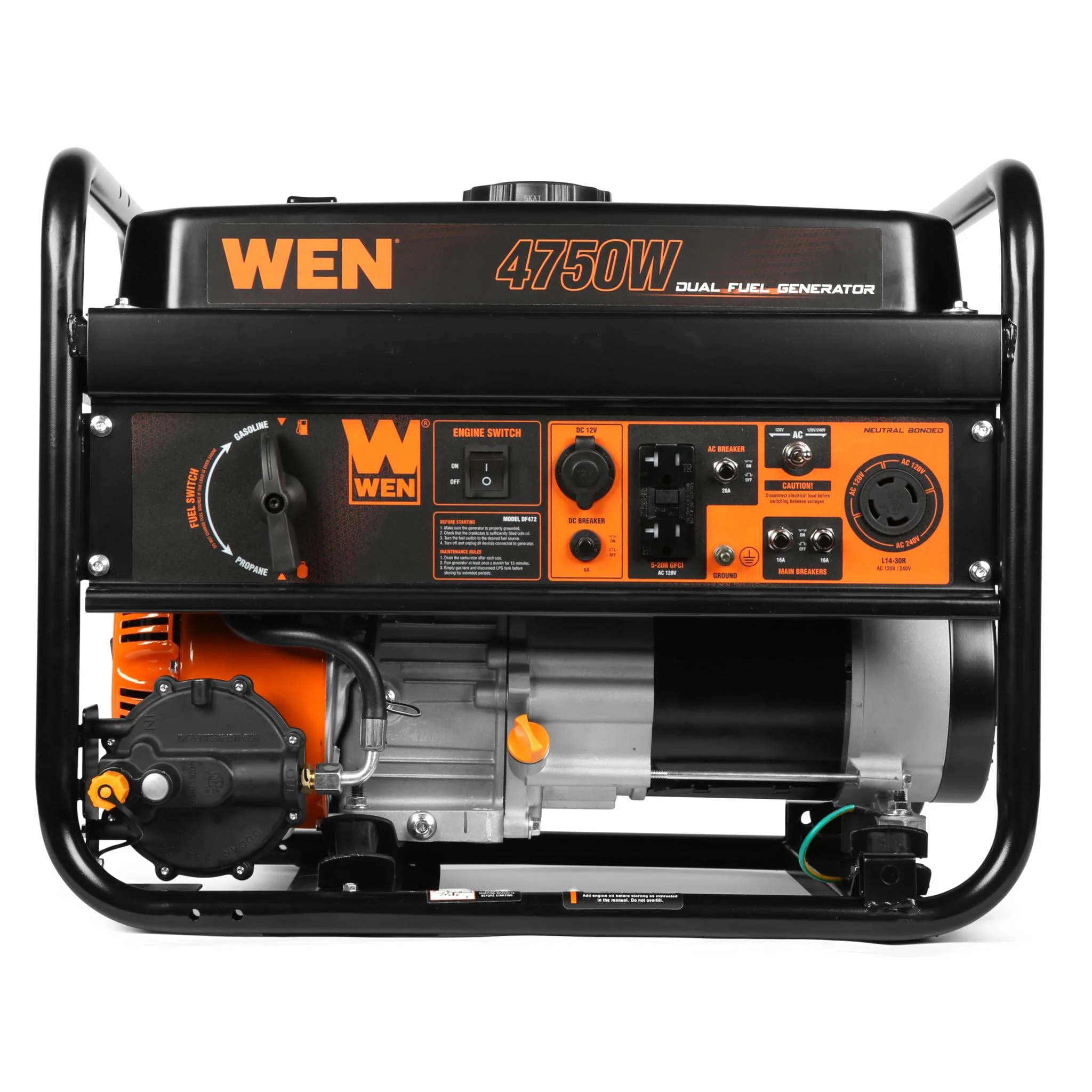 WEN 4750-Watt 120-Volt/240-Volt Dual Fuel Portable Generator