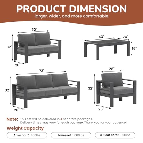 Solaste Aluminum Patio Furniture Set